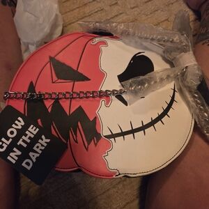 Her Universe Glow-in-the-Dark Pumpkin Face Bag - Red and White